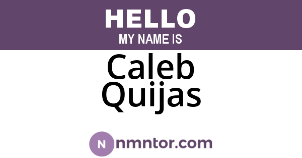 Caleb Quijas