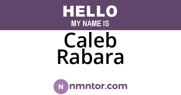Caleb Rabara
