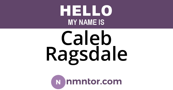 Caleb Ragsdale