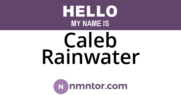 Caleb Rainwater