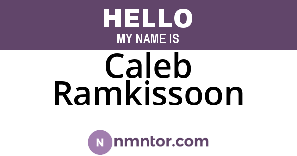 Caleb Ramkissoon