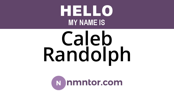 Caleb Randolph