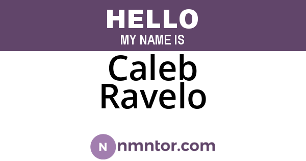 Caleb Ravelo