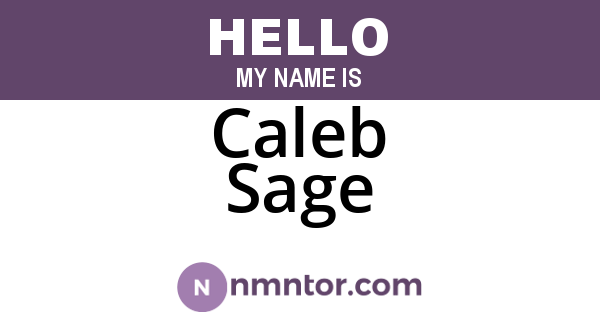 Caleb Sage