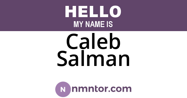 Caleb Salman