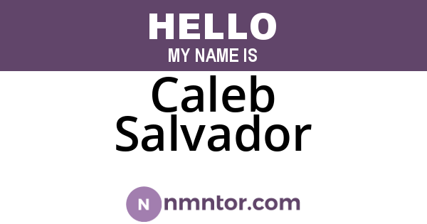 Caleb Salvador