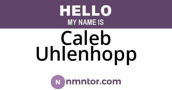 Caleb Uhlenhopp