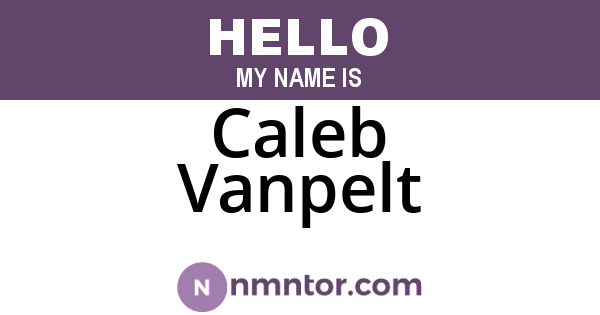 Caleb Vanpelt