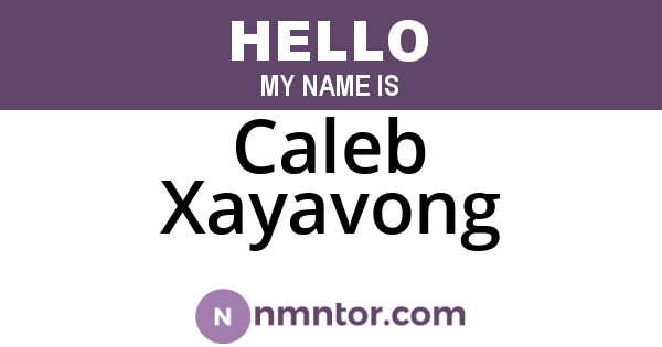 Caleb Xayavong