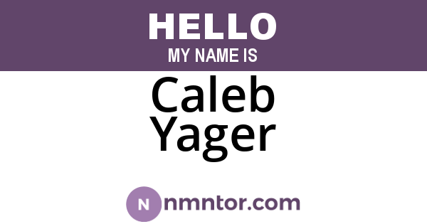 Caleb Yager