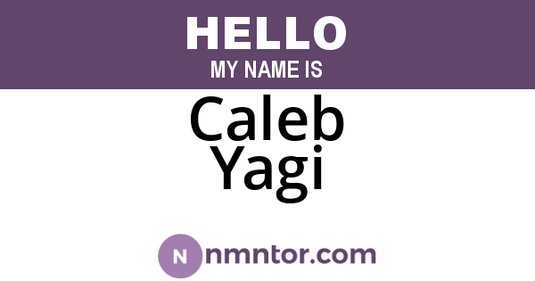 Caleb Yagi
