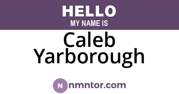 Caleb Yarborough