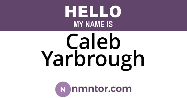 Caleb Yarbrough