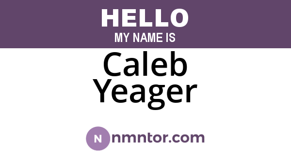 Caleb Yeager