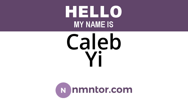 Caleb Yi