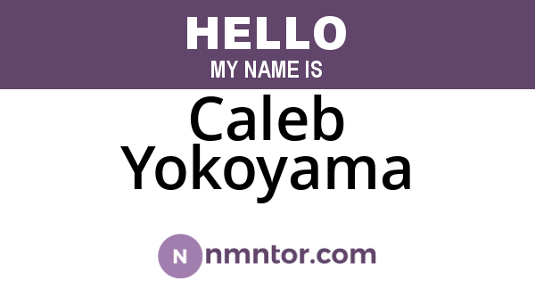 Caleb Yokoyama