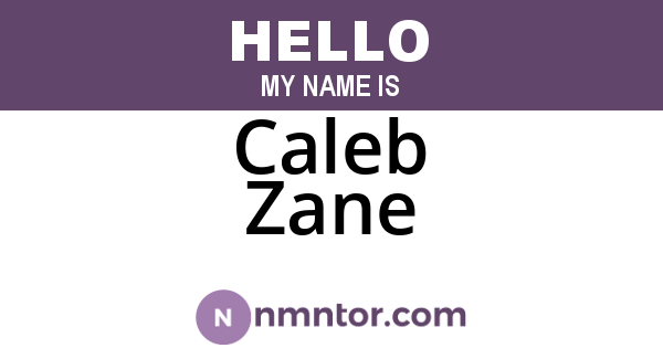 Caleb Zane