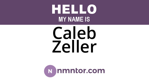 Caleb Zeller