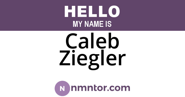 Caleb Ziegler