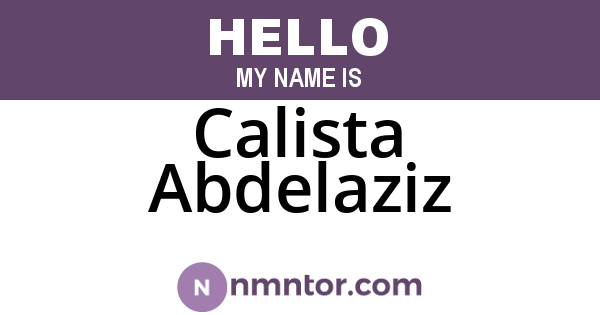 Calista Abdelaziz