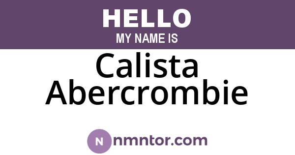 Calista Abercrombie