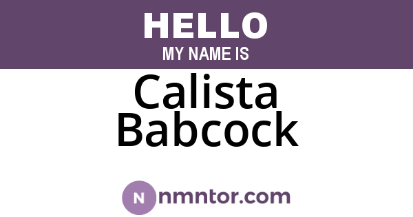 Calista Babcock