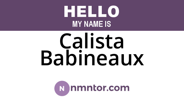 Calista Babineaux