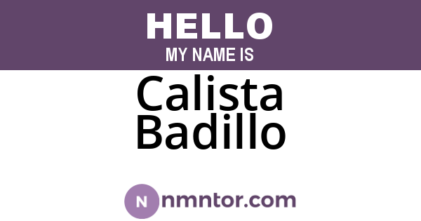 Calista Badillo