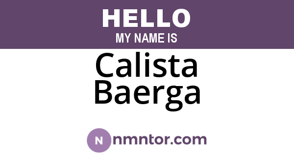 Calista Baerga