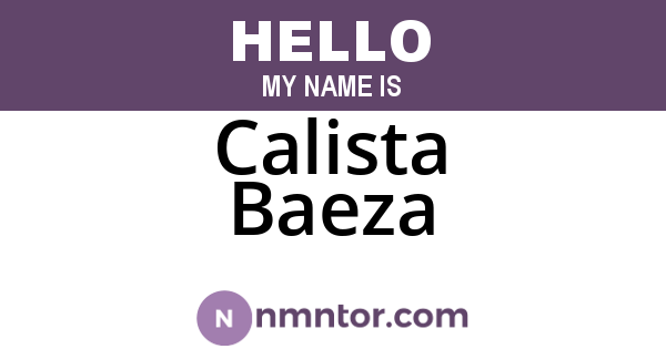 Calista Baeza