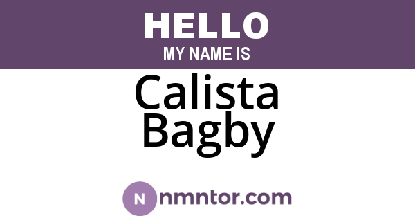 Calista Bagby