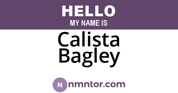 Calista Bagley
