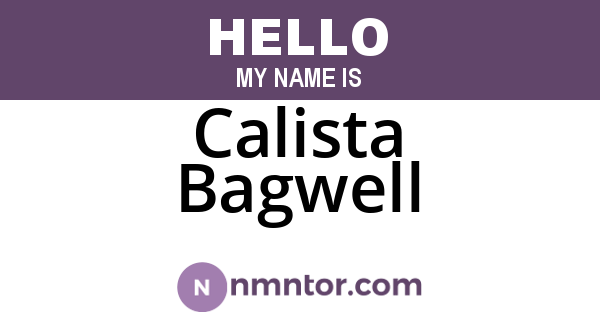 Calista Bagwell