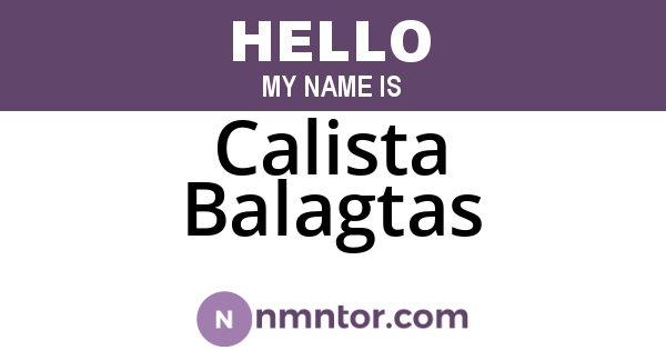Calista Balagtas