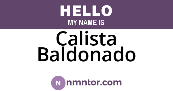Calista Baldonado