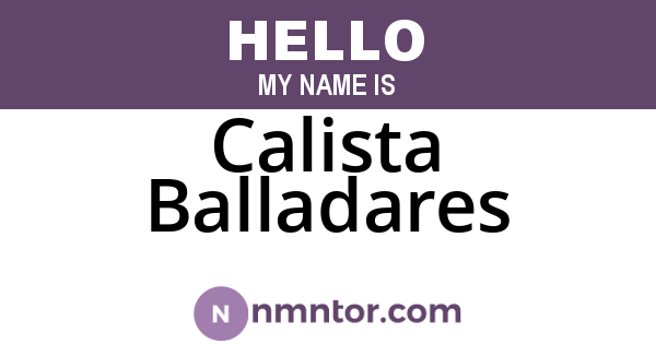 Calista Balladares