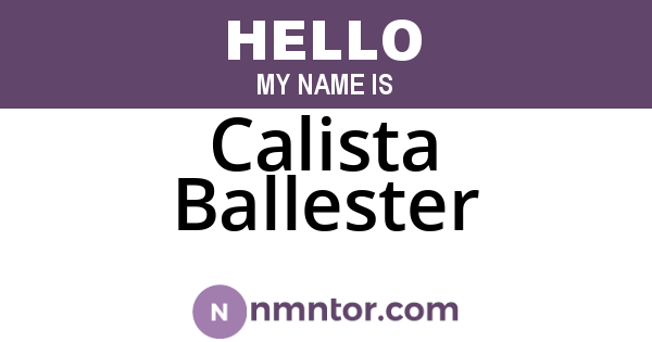 Calista Ballester
