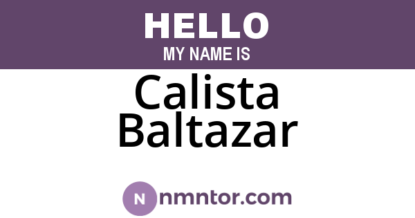 Calista Baltazar