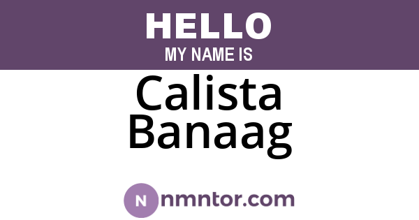 Calista Banaag