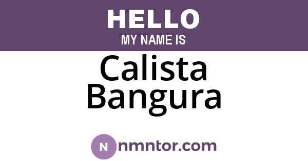 Calista Bangura
