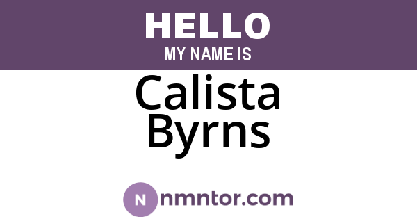 Calista Byrns