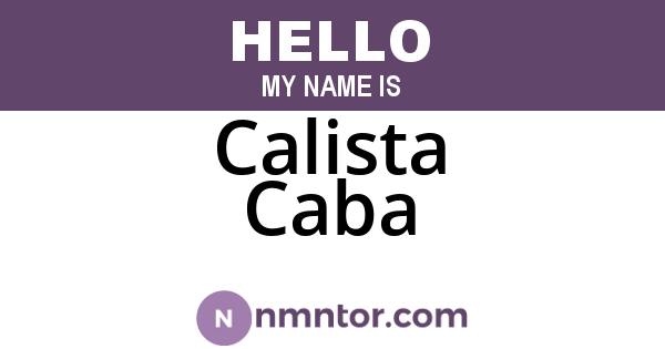 Calista Caba