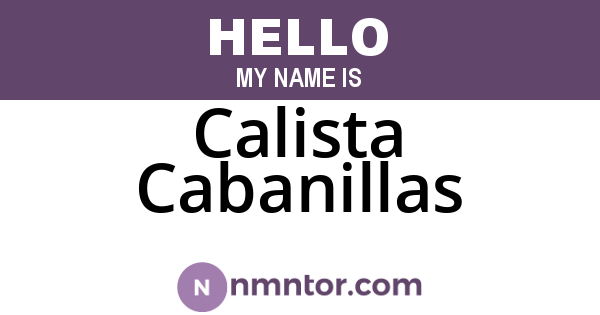 Calista Cabanillas