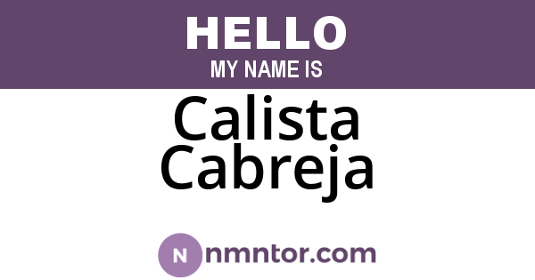 Calista Cabreja