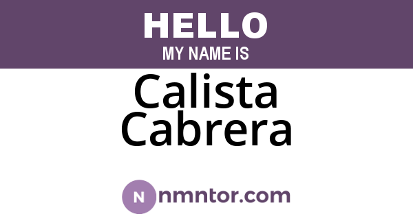 Calista Cabrera