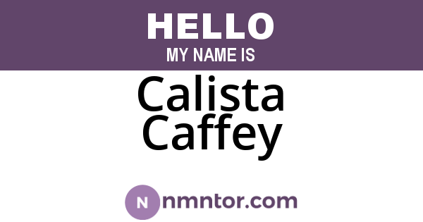Calista Caffey