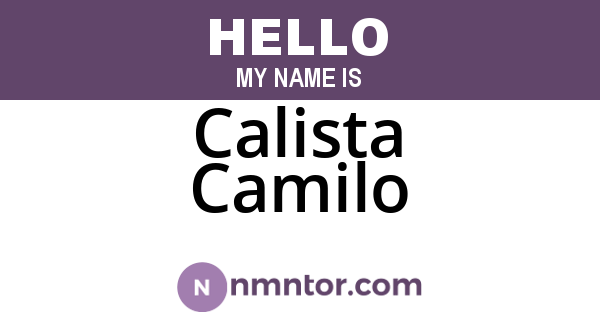 Calista Camilo