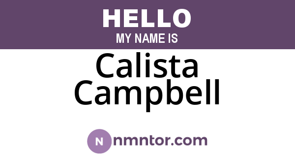 Calista Campbell