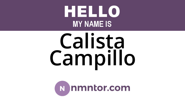 Calista Campillo