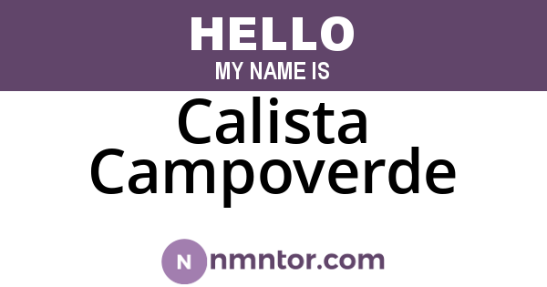 Calista Campoverde